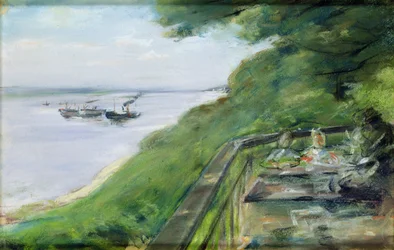 La terrasse du restaurant Jacob à Nienstedten-an-der-Elbe, 1902